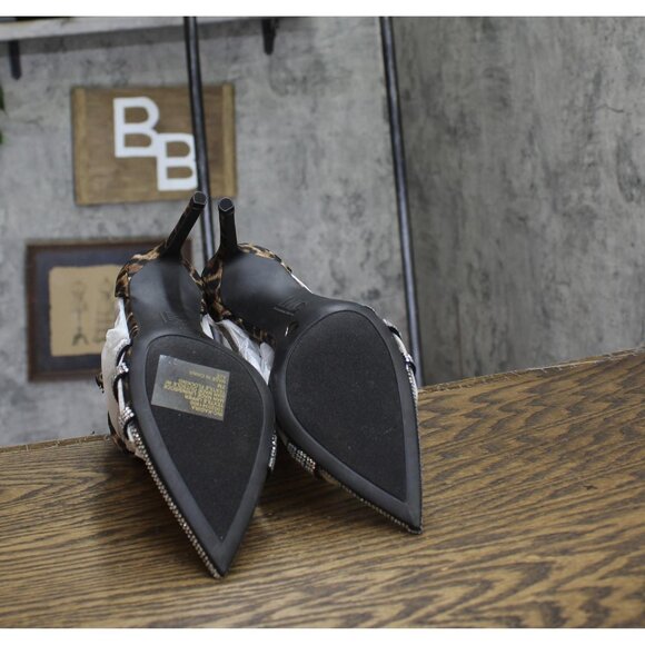 NWT INC International Concepts Dress Sandals Stiletto Heels Leopard Brown 7M - Picture 10 of 12